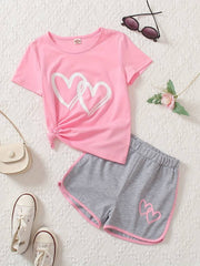 2 Love Pink-Grey Clothing set for Kids