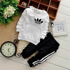 Adidas Full Sleeve Tshirt with Black Track Pant For Kids